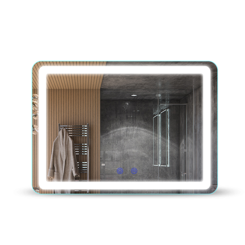مرايا حمام LED كبيرة كاملة الطول بإطار أسود حول مرآة تضيء للماكياج
